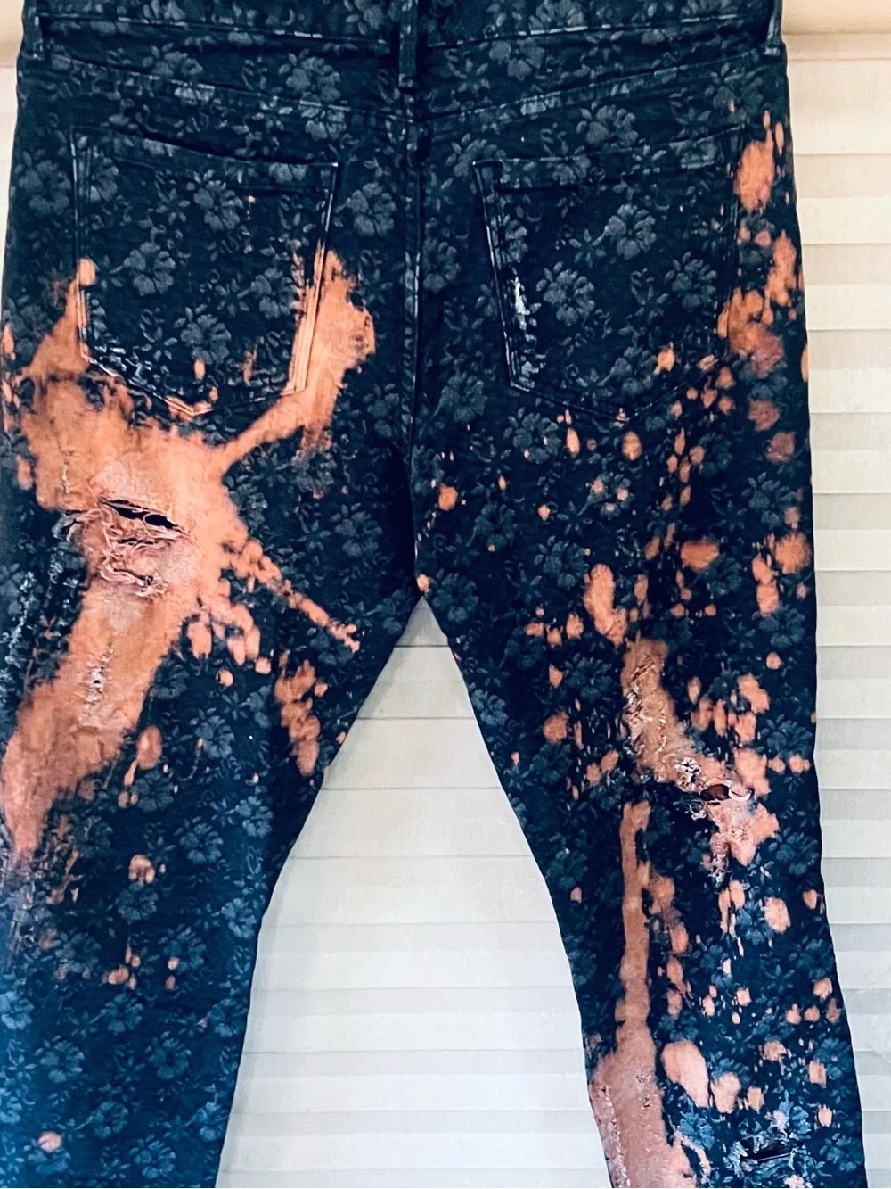Banana Republic Black and Copper Bleach-Effect Skinny Jeans